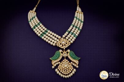 DIVINE Emerald Beaded Victorian Choker Set