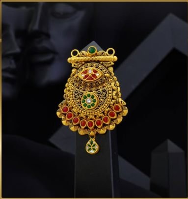 Divine Jewellery 92.5 Silver Gold Plated Traditional Temple Pendant | Ethnic Statement Jewellery Pendant for Women