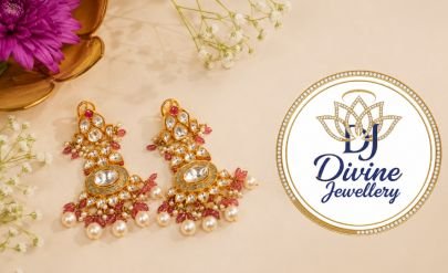Divine Jewellery 92.5 Silver Gold Plated Kundan Chandbali Earrings for Women | Pearl & Pink Bead Traditional Bridal Earrings