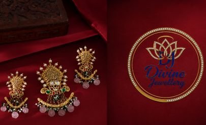 Divine Jewellery Antique Chandbali Earrings for Women | Gold Plated Multicolor Stone & Bead Drop Traditional Earrings | Ethnic Wedding Party Wear Jewe