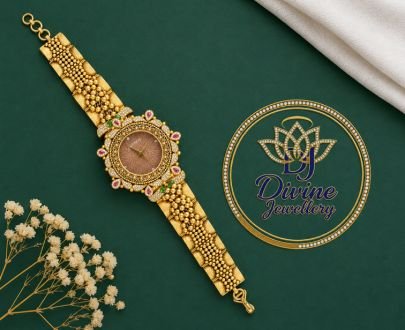Divine Jewellery Antique Gold Plated Traditional Watch Bracelet for Women