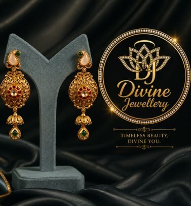 Divine Jewellery Antique Gold Plated Designer Jhumka Earrings for Women