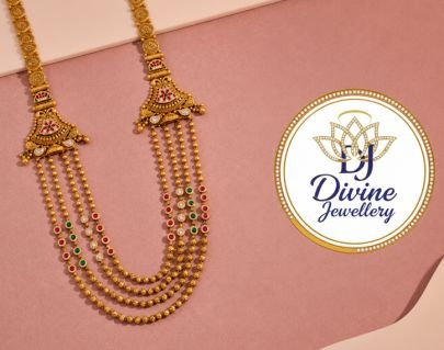 Divine Jewellery Antique Gold-Plated Silver Layered Haram Necklace