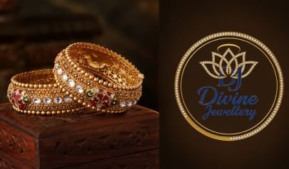 Divine Jewellery Antique Kundan Kada Bangles for Women | 92.5 Silver with Gold Plating | Traditional Bridal Ethnic Bangle Pair
