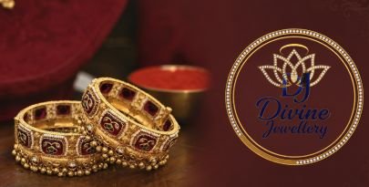 Divine Jewellery Antique Kundan Kada Bangles with Ruby Accents | 92.5 Silver Gold Plated