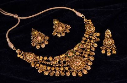Divine Jewellery Antique Temple Choker Set with Peacock Motifs, Coin Dangling & Meenakari Detailing in 92.5 Silver with Gold Plating