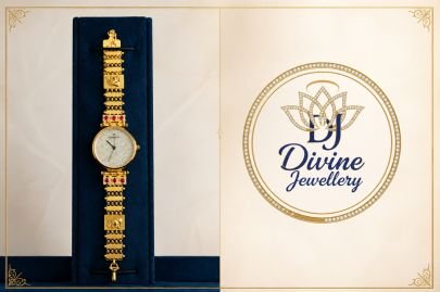 Divine Jewellery Elegant Gold Plated Designer Watch Bracelet for Women
