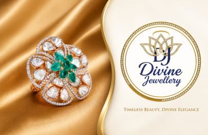 Divine Jewellery Emerald Green Floral Cocktail Ring for Women | 92.5 Silver Gold Plated Ring | Kundan & CZ Diamond Statement Ring | Luxury Designer Ri