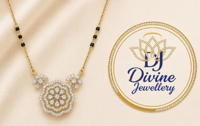 Divine Jewellery Floral CZ Mangalsutra Pendant Necklace | 92.5 Silver Gold Plated Designer Mangalsutra for Women