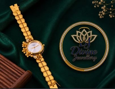Divine Jewellery Floral Gold Plated Designer Watch for Women