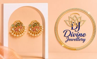 Divine Jewellery Gold Plated 92.5 Silver Pearl Meenakari Stud Earrings for Women
