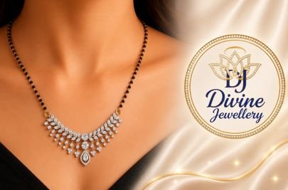 Divine Jewellery Gold-Plated Silver CZ Floral Designer Mangalsutra