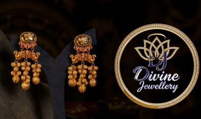 Divine Jewellery Gold Plated Silver Traditional Designer Jhumka Earrings for Women