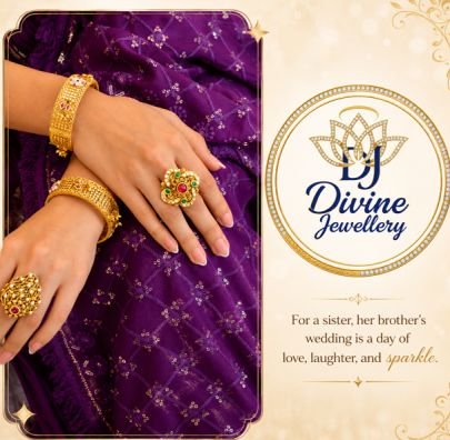 Divine Jewellery Gold Plated Traditional Kada Bracelet and Floral Ring Combo for Women