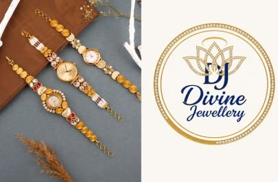 Divine Jewellery Gold Plated Traditional Bracelet Watch Set for Women Ethnic Designer Wrist Watches