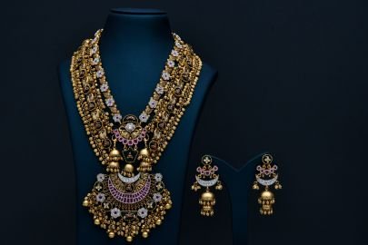 Divine Jewellery Maharani Temple Grand Bridal Necklace Set
