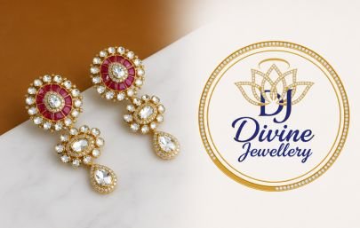 Divine Jewellery Pink Kundan Drop Earrings for Women | Gold Plated Silver Designer Party Wear Earrings