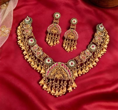 Divine Jewellery Rajeshwari Temple Heritage Bridal Necklace Set