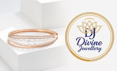 Divine Jewellery Rose Gold Diamond Look Kada for Women | Elegant Silver Gold Plated Bracelet Bangle