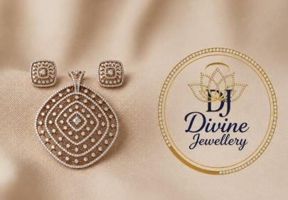 Divine Jewellery Rose Gold Plated Diamond Look Circular Pendant Set | 92.5 Silver