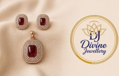 Divine Jewellery Rose Gold Plated Ruby Red CZ Pendant Set | 92.5 Silver