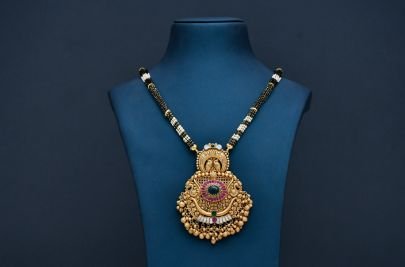 Divine Jewellery Royal Temple Mangalsutra Necklace with Grand Lakshmi Pendant