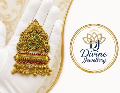 Divine Jewellery Traditional Gold Plated 92.5 Silver Peacock Temple Pendant for Women