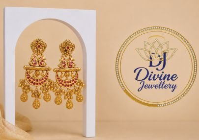 Divine Jewellery Traditional Gold Plated 92.5 Silver Pink Meenakari Chandbali Earrings for Women