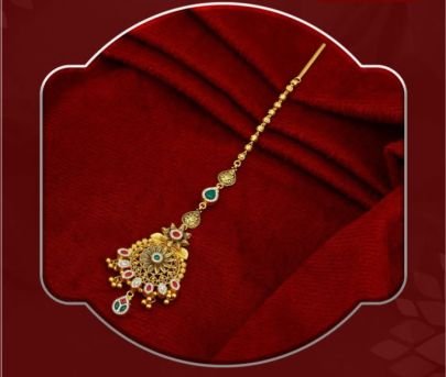 Elegant Peacock Filigree 92.5 Silver Gold-Plated Maang Tikka with Kundan Stones