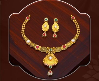 Elegant Teardrop Filigree 92.5 Silver Gold-Plated Necklace Set with Kundan Stones & Earrings