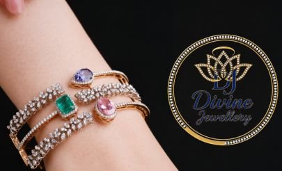 Luxury Rose Gold CZ Bangle Bracelet Set for Women with Multicolor Gemstones | Designer Openable Kada for Wedding, Party & Festive Wear