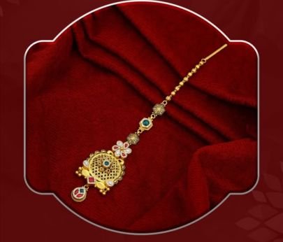 Modern Floral Diamond Filigree 92.5 Silver Gold-Plated Maang Tikka with Kundan Stones