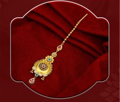Royal Floral Coin Filigree 92.5 Silver Gold-Plated Maang Tikka with Kundan Stones