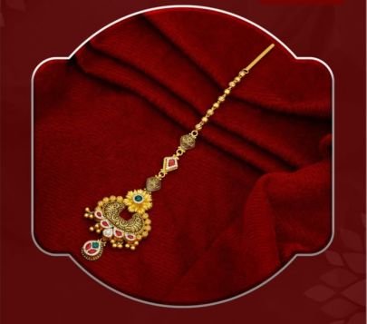 Royal Peacock Floral Filigree 92.5 Silver Gold-Plated Maang Tikka with Kundan Stones