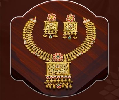Temple Filigree Pendant Necklace Set with Earrings in 92.5 Silver Gold Plated – Divine Jewellery
