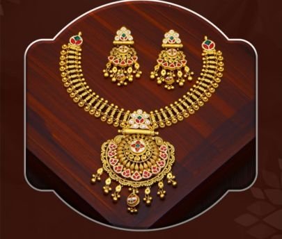 Temple Sun Medallion Necklace Set with Jhumka Earrings in 92.5 Silver Gold Plated – Divine Jewellery