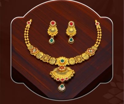 Vintage Floral Coin Design 92.5 Silver Gold-Plated Necklace Set with Kundan Stones & Earrings